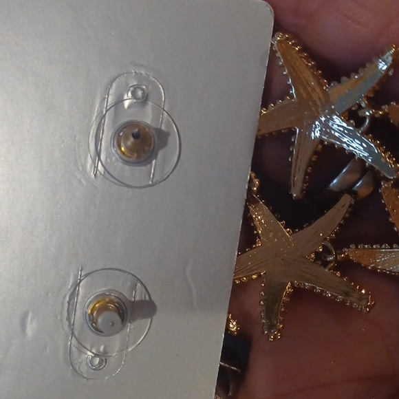 NWT Unique Sugarfix by Baublebar "Shoot For The Stars" Starfish Dangle Earrings - Picture 3 of 5